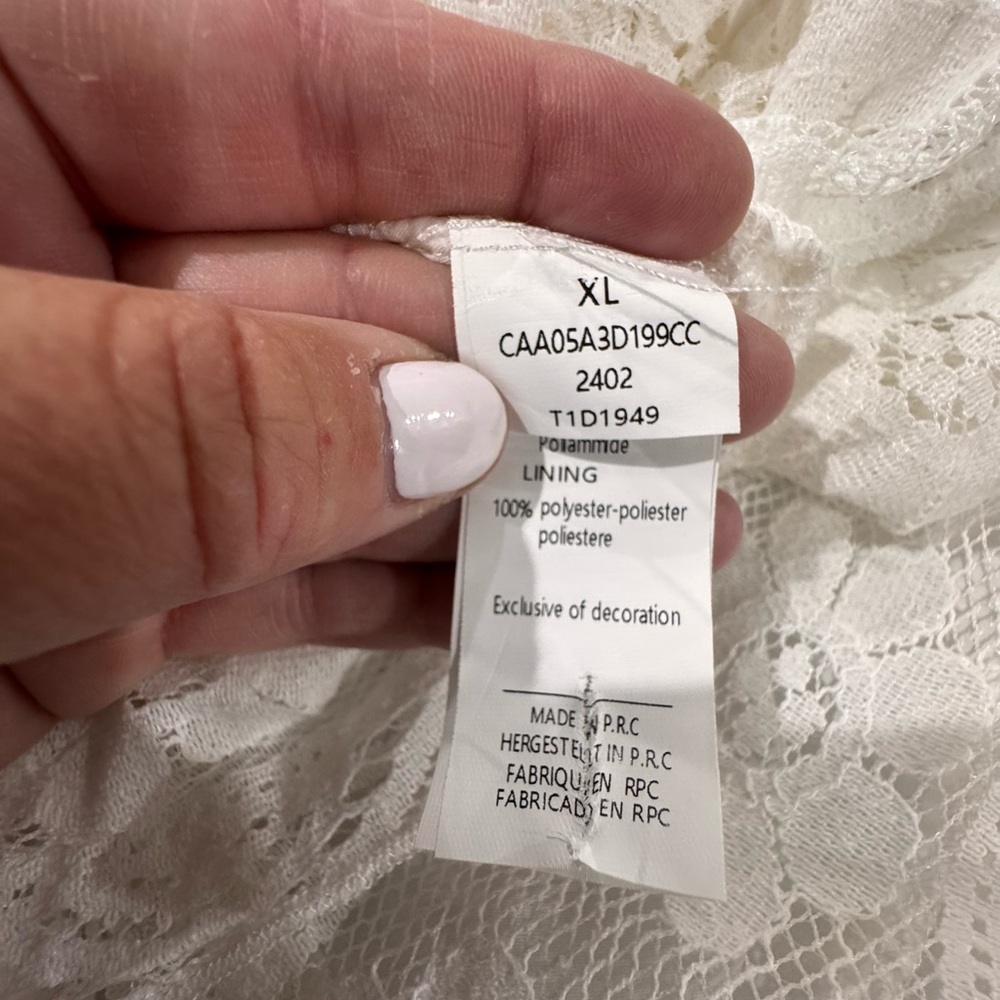 Cupshe white lace dress XL EUC super cute!!!!!! - Picture 6 of 12